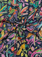 BIRD PARADISE Kanthawork Saree