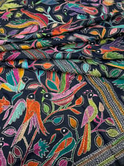 BIRD PARADISE Kanthawork Saree