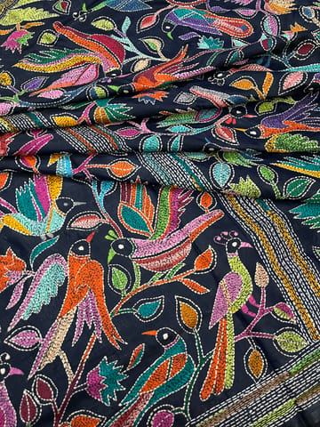 BIRD PARADISE Kanthawork Saree