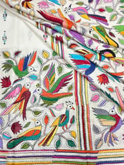 BIRD PARADISE Kanthawork Saree