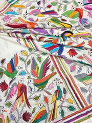 BIRD PARADISE Kanthawork Saree