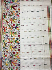 BIRD PARADISE Kanthawork Saree
