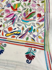 BIRD PARADISE Kanthawork Saree