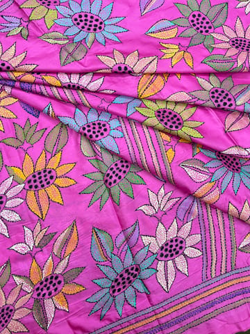 SUNFLOWER Kanthawork Saree