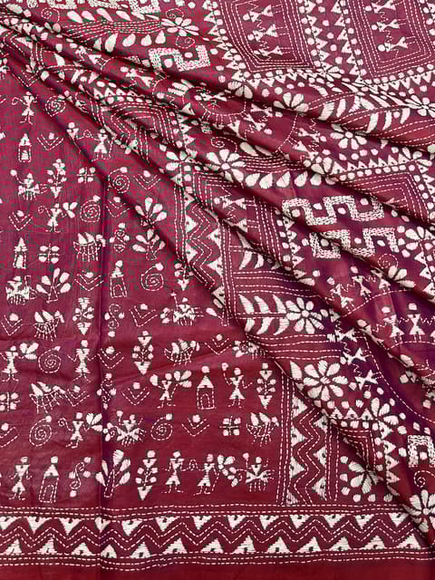 WARLI Kanthawork Saree