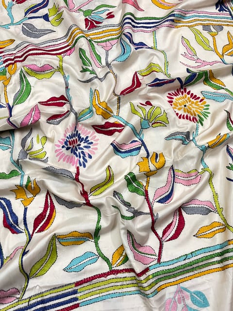 FLORAL Kanthawork Saree