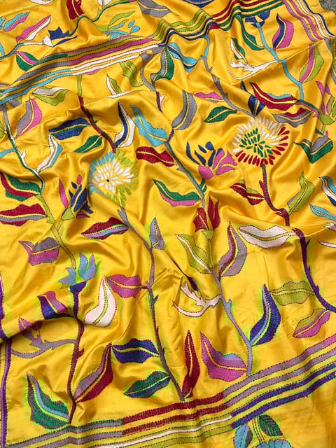 FLORAL Kanthawork Saree