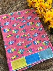 Mulmul Cotton Block Print Saree