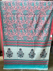 Mulmul Cotton Block Print Saree