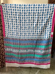 Mulmul Cotton Block Print Saree