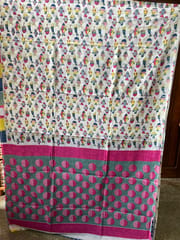 Mulmul Cotton Block Print Saree