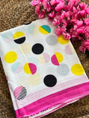 Mulmul Cotton Block Print Saree