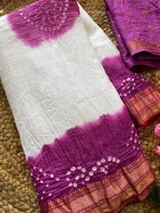 Mul Cotton Bandhani Saree