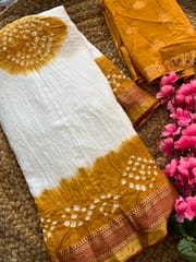 Mul Cotton Bandhani Saree