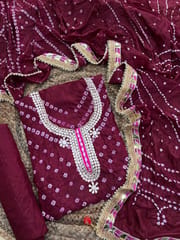 Gota Patti Bandhani Dress Material