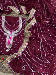 Gota Patti Bandhani Dress Material