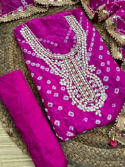 Gota Patti Bandhani Dress Material
