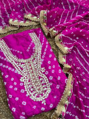 Gota Patti Bandhani Dress Material