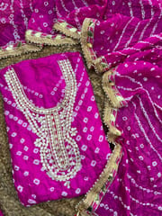 Gota Patti Bandhani Dress Material