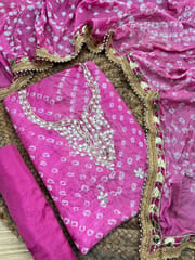 Gota Patti Bandhani Dress Material