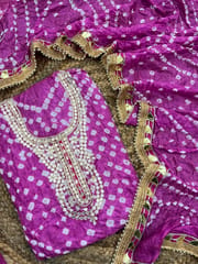 Gota Patti Bandhani Dress Material