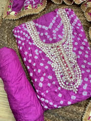Gota Patti Bandhani Dress Material