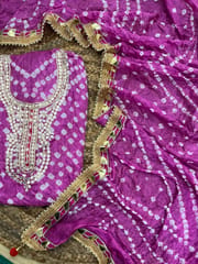 Gota Patti Bandhani Dress Material