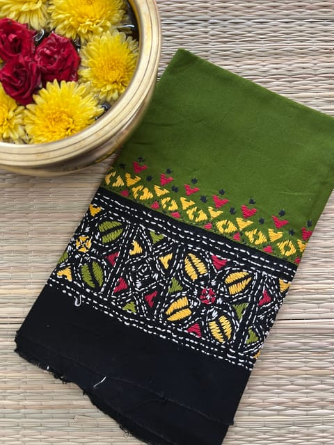 DKABP2 Dual Color Kanthawork Blouse Piece
