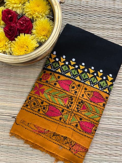 DKABP6 Dual Color Kanthawork Blouse Piece