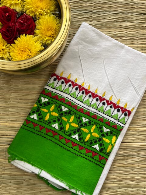 DKABP7 Dual Color Kanthawork Blouse Piece