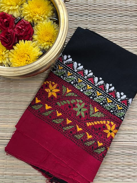 DKABP9 Dual Color Kanthawork Blouse Piece