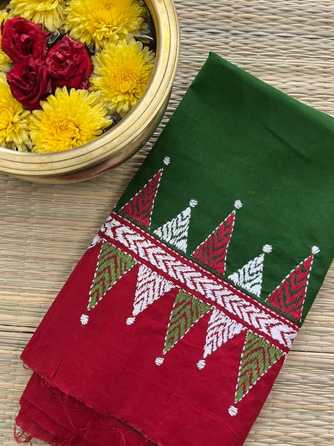 DKABP15 Dual Color Kanthawork Blouse Piece