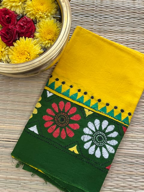 DKABP24 Dual Color Kanthawork Blouse Piece