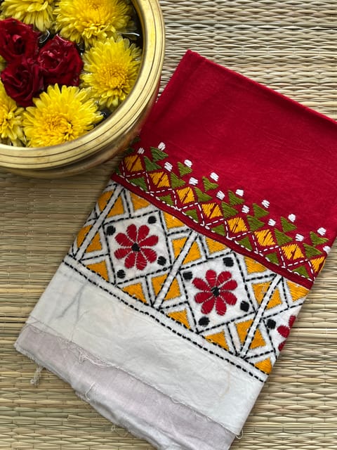 DKABP37 Dual Color Kanthawork Blouse Piece