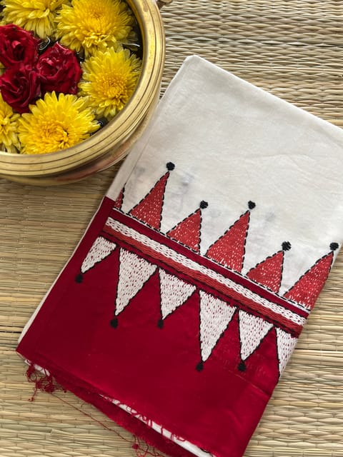 DKABP39 Dual Color Kanthawork Blouse Piece
