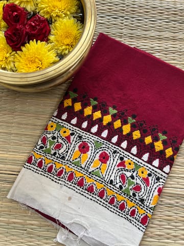 DKABP40 Dual Color Kanthawork Blouse Piece