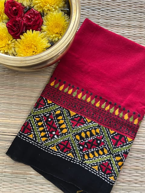 DKABP45 Dual Color Kanthawork Blouse Piece