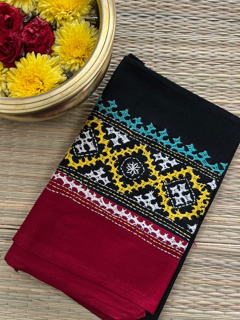 DKUBP12 Dual Color Kutchwork Blouse Piece