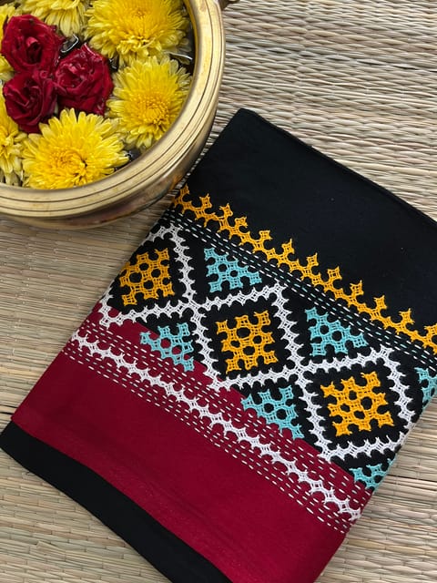 DKUBP15 Dual Color Kutchwork Blouse Piece