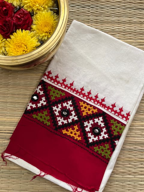 DKUBP22 Dual Color Kutchwork Blouse Piece