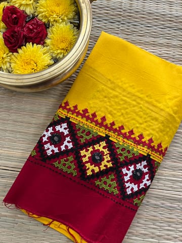 DKUBP23 Dual Color Kutchwork Blouse Piece