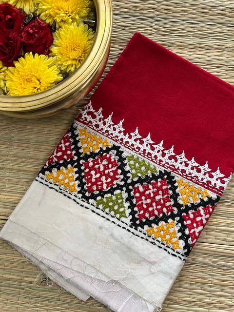 DKUBP28 Dual Color Kutchwork Blouse Piece