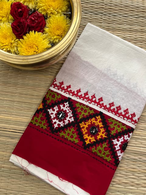 DKUBP30 Dual Color Kutchwork Blouse Piece