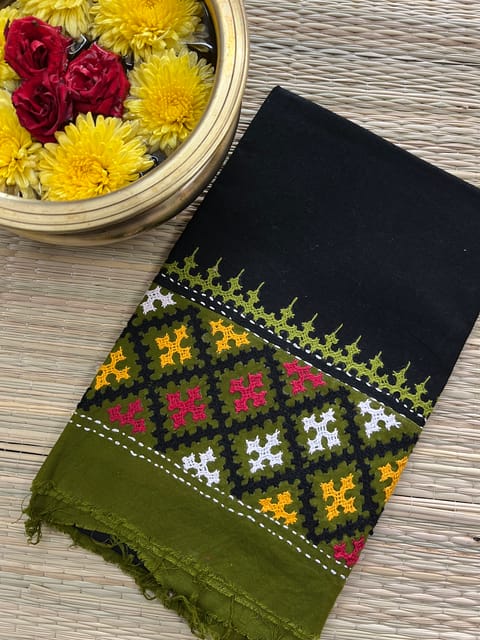 DKUBP34 Dual Color Kutchwork Blouse Piece