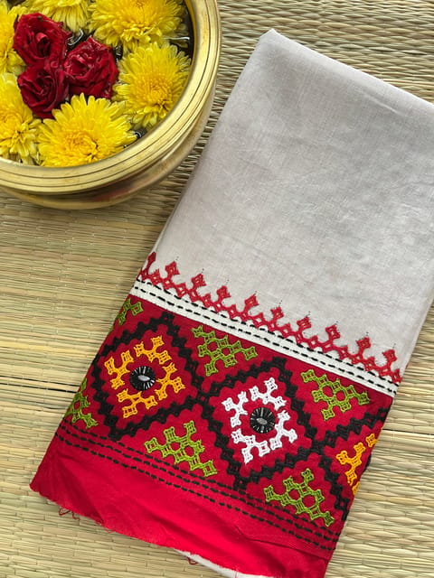 DKUBP37 Dual Color Kutchwork Blouse Piece