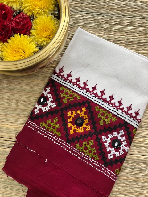 DKUBP41 Dual Color Kutchwork Blouse Piece