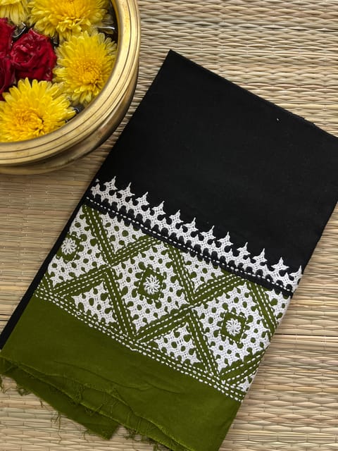 DKUBP46 Dual Color Kutchwork Blouse Piece
