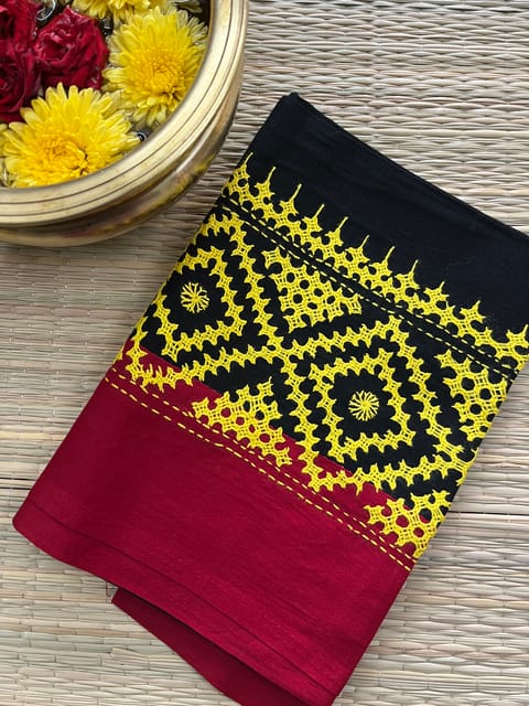 DKUBP48 Dual Color Kutchwork Blouse Piece
