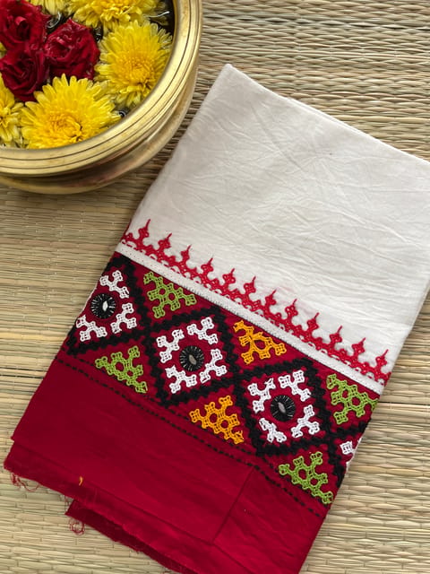 DKUBP51 Dual Color Kutchwork Blouse Piece