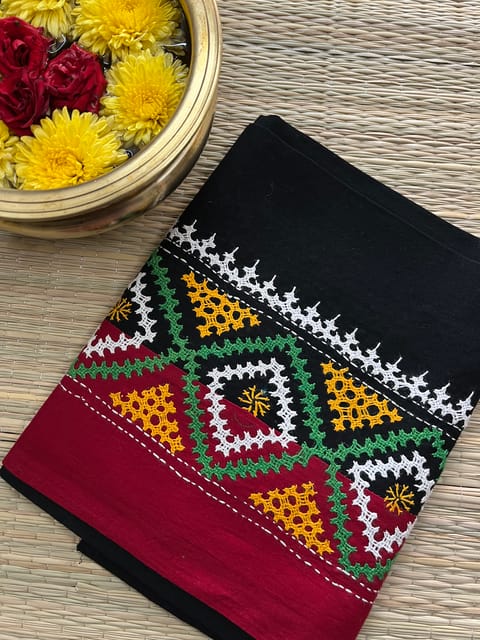 DKUBP52 Dual Color Kutchwork Blouse Piece